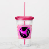 Verre En Acrylique Personalized Pink Dinosaur Hide (Devant)