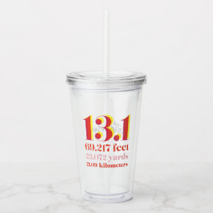 Verre En Acrylique Personnalisé 13.1 Marathon à distance de course Ve