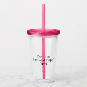 Verre En Acrylique Personnalisé 16 oz, rose Fuchsia