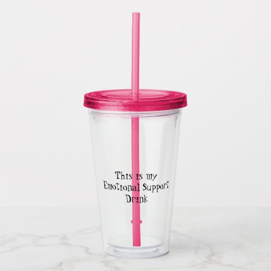 Verre En Acrylique Personnalisé 16 oz, rose Fuchsia (Devant)