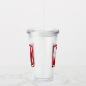 Verre En Acrylique Personnalisé Simple moderne Inséparables Red Heart (Droite)