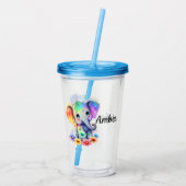 Verre En Acrylique Personnaliser Baby Elephant (Dos)