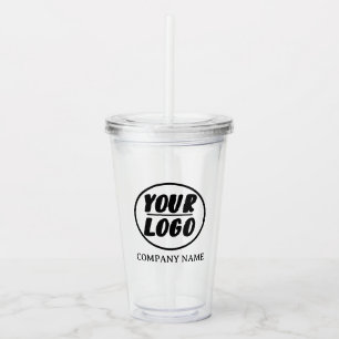 Verre En Acrylique Personnalisez votre logo d'entreprise Élégant