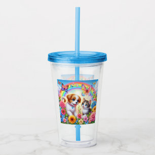 Verre En Acrylique Petit chiot/chiot/chaton