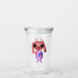 Verre En Acrylique Petit Poussette Acrylique Bunny