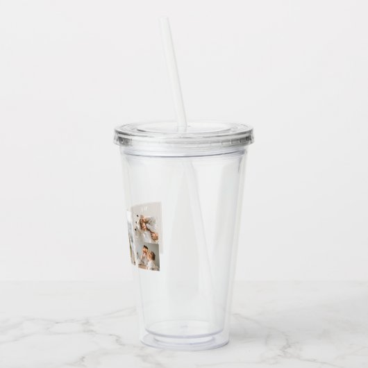 Verre En Acrylique Photo Collage moderne & We Love Papa Cadeaux (Gauche)