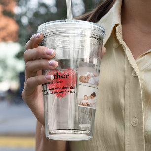 Verre En Acrylique Photo de collage moderne et Red Heart Mother Venin