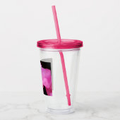 Verre En Acrylique Photo d'Elegant Hot Pink Flower (Gauche)