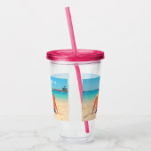 Verre En Acrylique Photo et texte personnalisés - Votre propre design (Gauche)