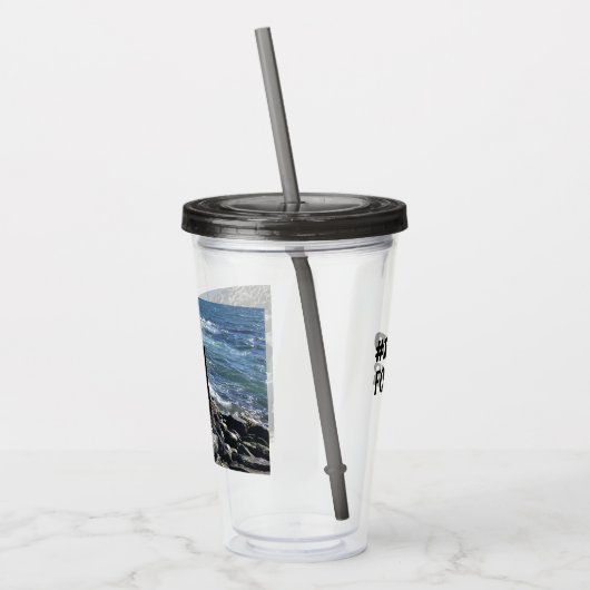 Verre En Acrylique Photo Ocean Waves and Rocks #1 Papa Blue (Gauche)