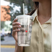 Verre En Acrylique Photo & Texte Moderne Coeur Rouge Mère Cadeau