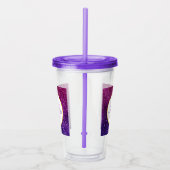 Verre En Acrylique Pierres à Parties scintillant rose et violet Monog (Droite)