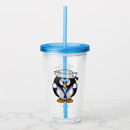 Verre En Acrylique Pingouin (Devant)