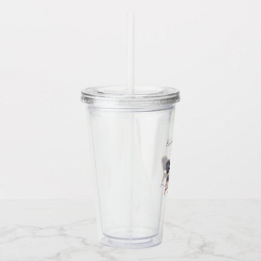 Verre En Acrylique Pink Blue Paris Table Baguettes (Droite)