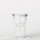 Verre En Acrylique Pink Bride police rétro bachelorette (Dos)