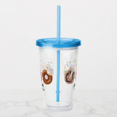 Verre En Acrylique Pink Donut Sprinkles Fun Quote Cute Add Name  (Droite)