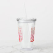 Verre En Acrylique Pink moderne girly rétro 60's simple demoiselle (Gauche)