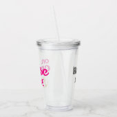 Verre En Acrylique Pink On Cruise Mode avec Monogramme Ancre Or (Gauche)