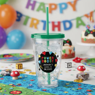 Verre En Acrylique Pixels Arcade Niveau supérieur Anniversaire de enf