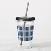 Verre En Acrylique Plaid bleu (Dos)