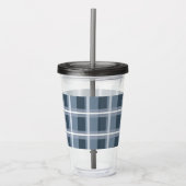 Verre En Acrylique Plaid bleu (Devant)