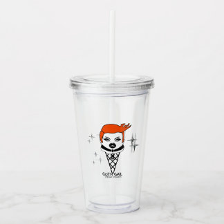 Verre En Acrylique Plastic tumbler with lid GOTH GAIL Creamy dreamies