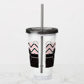 Verre En Acrylique Points et Chevron (Droite)