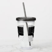 Verre En Acrylique Points noirs et blancs (Gauche)
