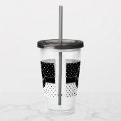 Verre En Acrylique Points noirs et blancs (Droite)
