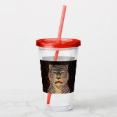 Verre En Acrylique Points rouges de la tête de tigre rayée asiatique (Dos)