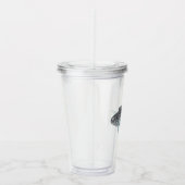 Verre En Acrylique Poisson Argent Chatoyant (Droite)