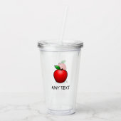 Verre En Acrylique Pomme rouge (Dos)
