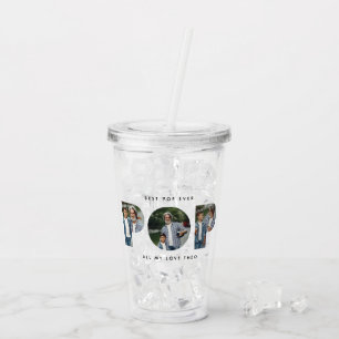 Verre En Acrylique Pop multi photo moderne typographie élégante