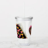 Verre En Acrylique Poster de animal Faux Foil Monogrammé rose Nom Acr (Devant)