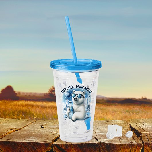 Verre En Acrylique Pot Ours Polaire
