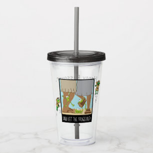 Verre En Acrylique Poussette Acrylique Pâque 16 oz Qui A Laissé Les
