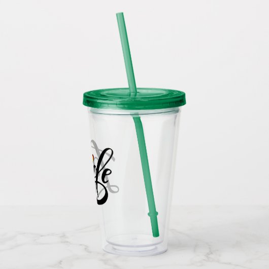 Verre En Acrylique Pride Script Heart (Gauche)