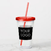 Verre En Acrylique Promo du logo de l'entreprise professionnelle mode (Dos)