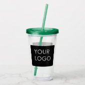 Verre En Acrylique Promo du logo de l'entreprise professionnelle mode (Dos)