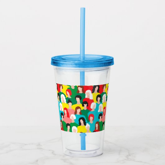 Verre En Acrylique Puissance des filles (Devant)