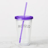 Verre En Acrylique PURPLE Custom Acrylic Tumbler Blank w/ Lid & Straw (Dos)