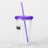 Verre En Acrylique PURPLE Custom Acrylic Tumbler Blank w/ Lid & Straw (Gauche)