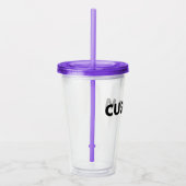Verre En Acrylique PURPLE Custom Acrylic Tumbler Blank w/ Lid & Straw (Droite)