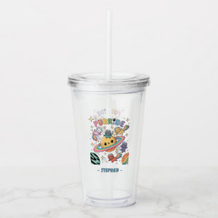 Verre En Acrylique Purride Space Cats - Kawaii Astronaut Cats