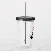 Verre En Acrylique Quarantième rose drôle d'anniversaire personnalisé (Droite)