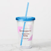 Verre En Acrylique Quinceanera anos 15e anniversaire ajouter nom text (Dos)