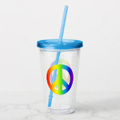 Verre En Acrylique Rainbow Peace (Dos)