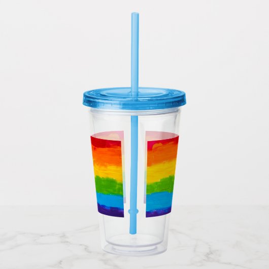 Verre En Acrylique Rainbow Pride Tumbler acrylique - LGBT Gay Lesbian (Droite)