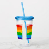 Verre En Acrylique Rainbow Pride Tumbler acrylique - LGBT Gay Lesbian (Gauche)
