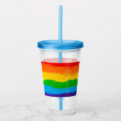 Verre En Acrylique Rainbow Pride Tumbler acrylique - LGBT Gay Lesbian (Devant)